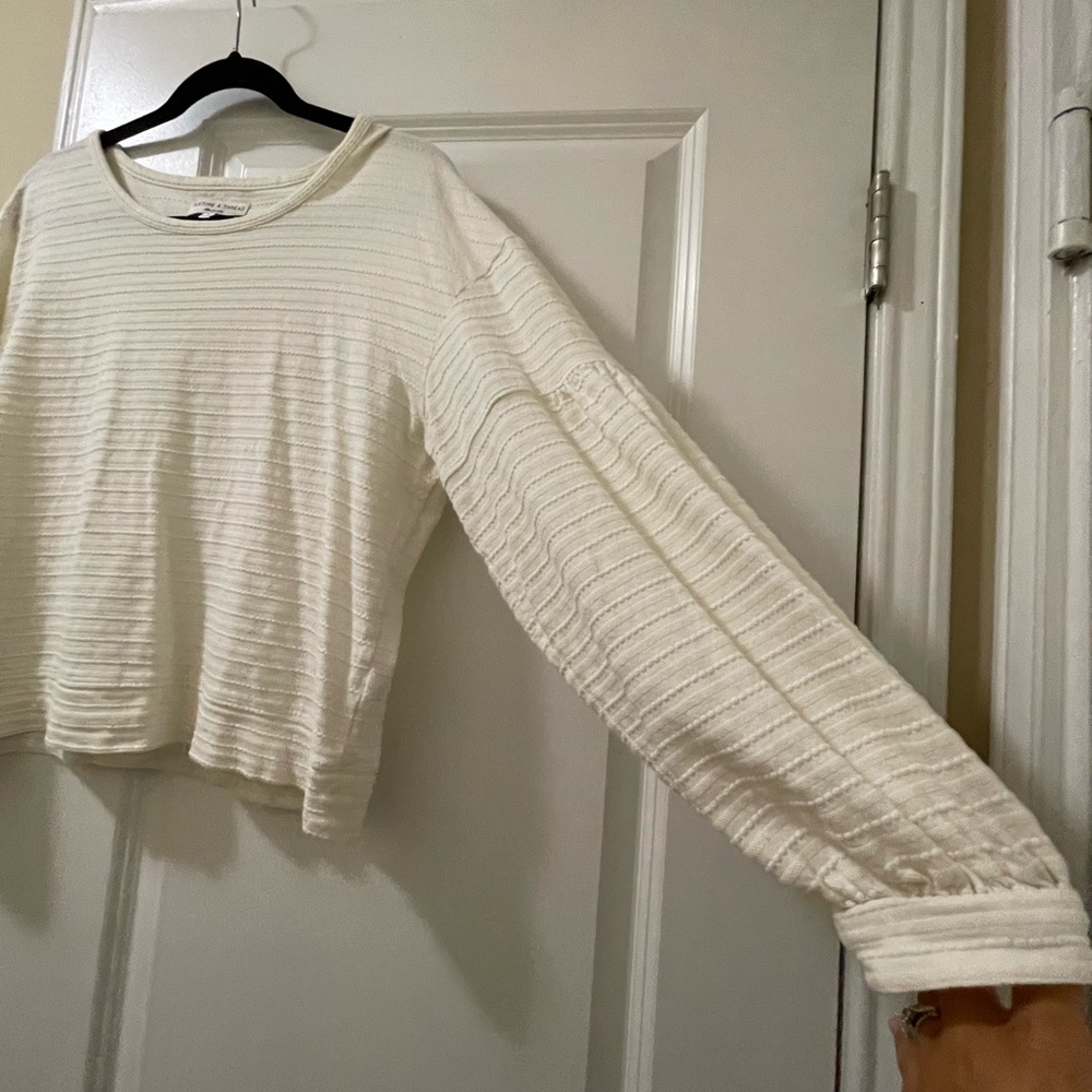 Texture And Thread Madewell White, Lightweight Pu… - image 7